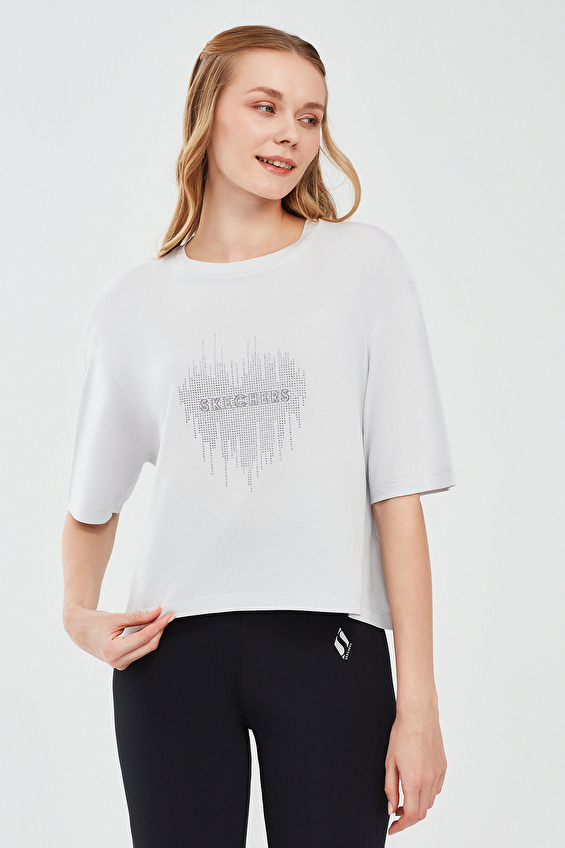 Skechers Kadın Tişört S221173 035 Gri Skechers Kadın Tişört S221173 035 Gri