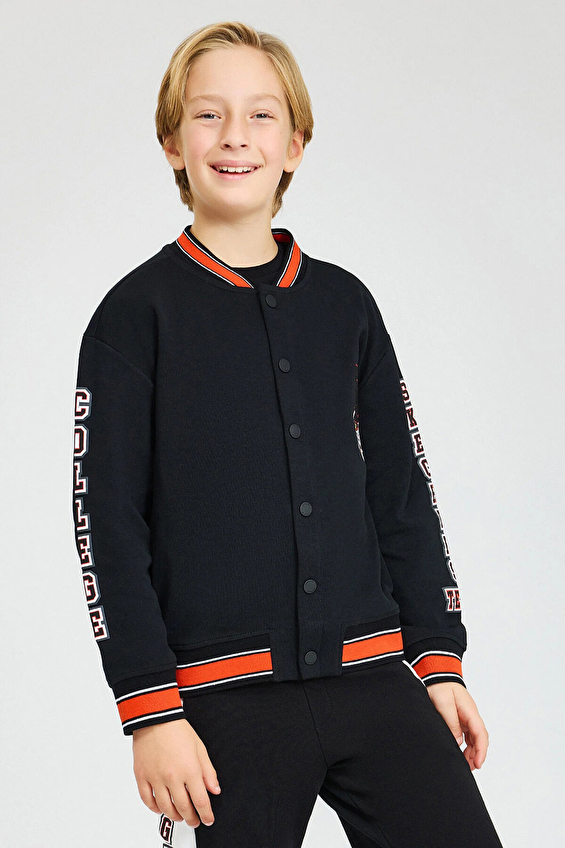 Skechers Erkek Çocuk Ceket SK242080 001 Siyah
