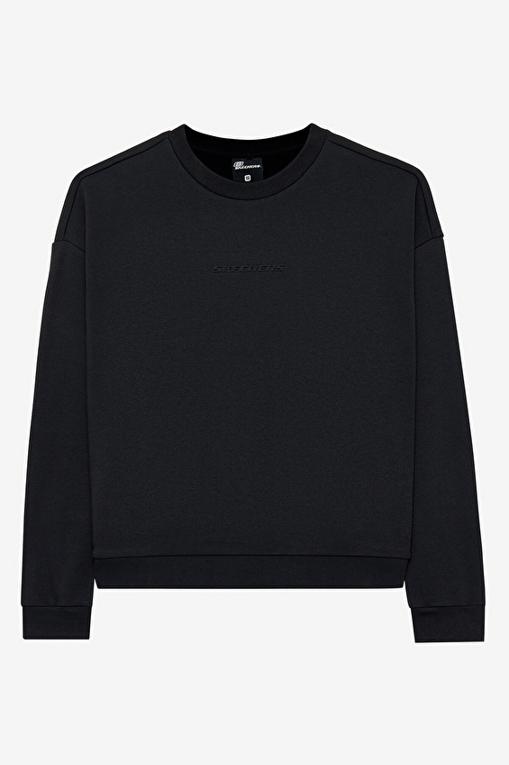 Skechers Bisiklet Yaka Essential Kadın Sweatshirt S242109 001 Siyah Skechers Bisiklet Yaka Essential Kadın Sweatshirt S242109 001 Siyah