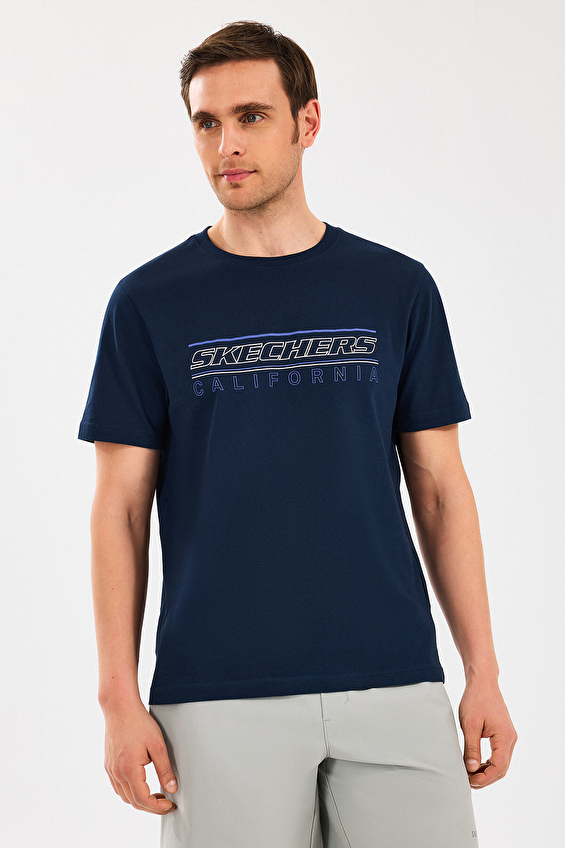 Skechers Erkek Tişört S2510172 410 Lacivert Skechers Erkek Tişört S2510172 410 Lacivert
