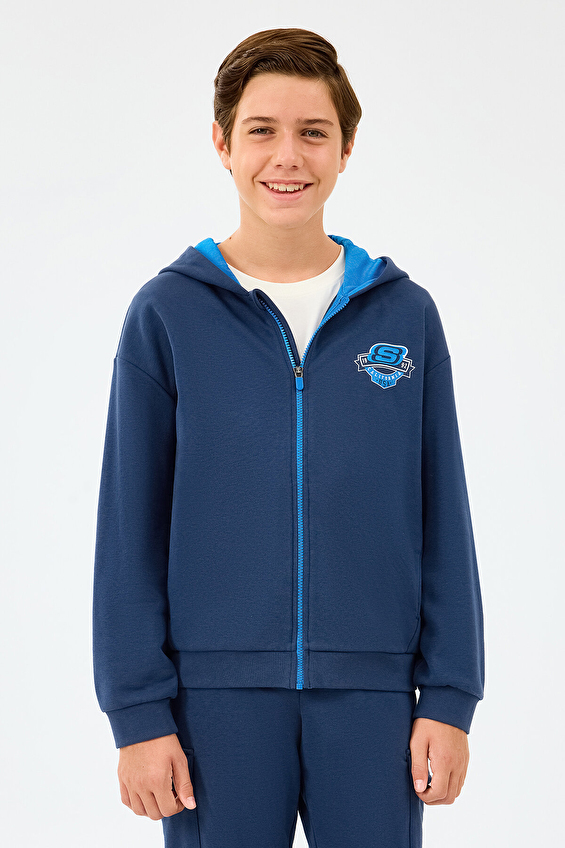 Skechers Erkek Çocuk Sweatshirt SK2520016 Lacivert Skechers Erkek Çocuk Sweatshirt SK2520016 Lacivert
