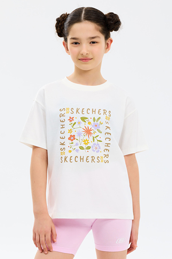Skechers Kız Çocuk Tişört SK2610018-3855 Beyaz Skechers Kız Çocuk Tişört SK2610018-3855 Beyaz