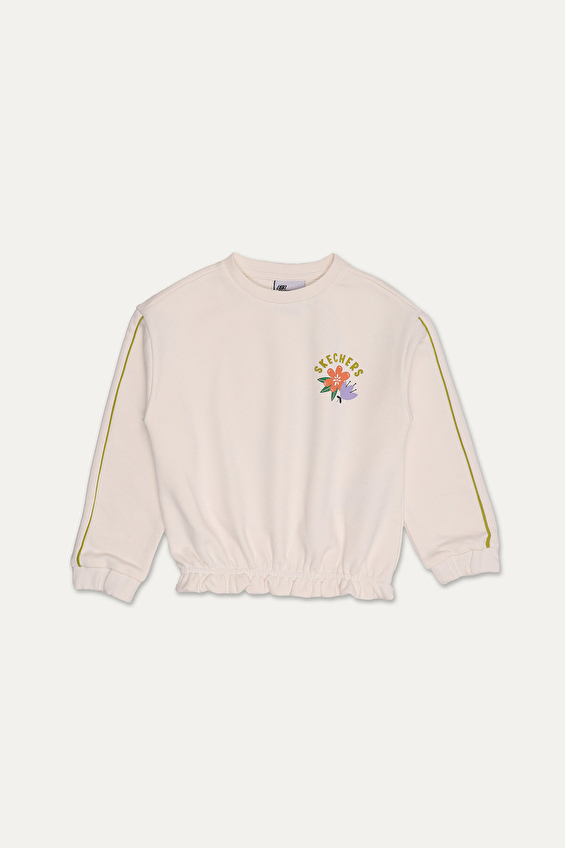 Skechers Kız Çocuk Sweatshirt SK2610042 3855 SK2610042-3855 Beyaz Skechers Kız Çocuk Sweatshirt SK2610042 3855 SK2610042-3855 Beyaz