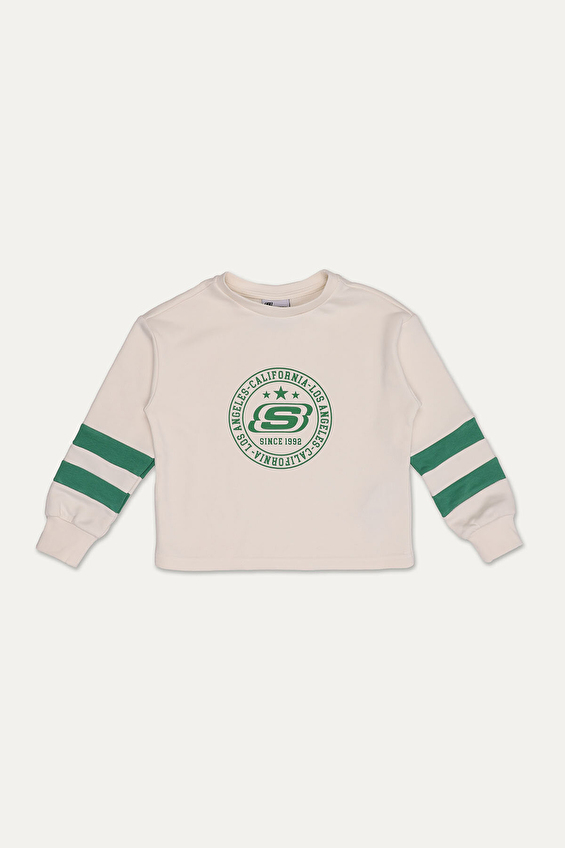 Skechers Erkek Çocuk Sweatshirt SK2610049-3855 Beyaz Skechers Erkek Çocuk Sweatshirt SK2610049-3855 Beyaz