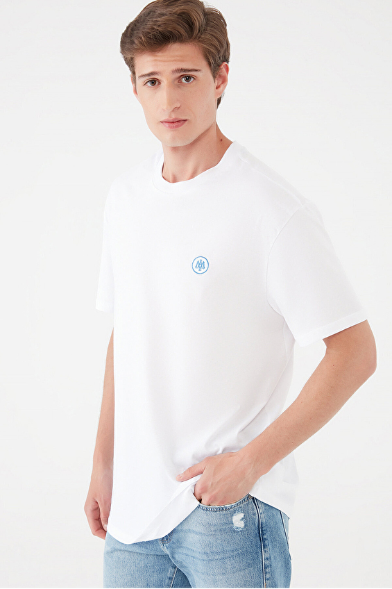 Mavi Erkek Tişört M067074 620 Beyaz Mavi Erkek Tişört M067074 620 Beyaz