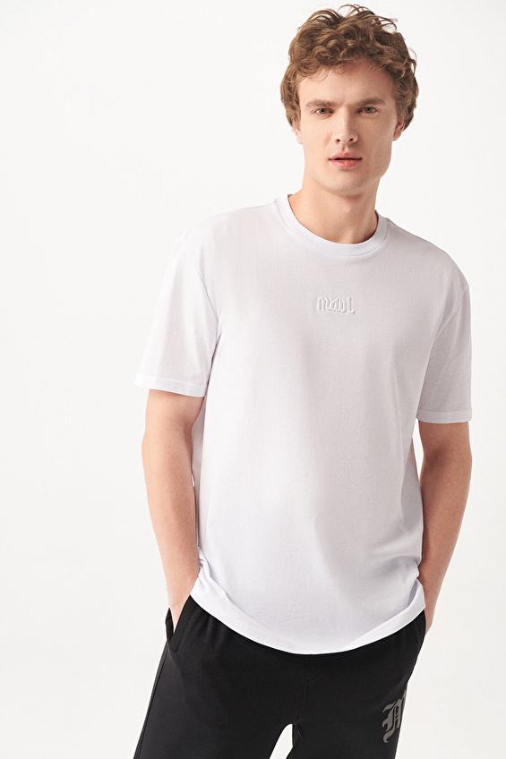 Mavi Erkek Tişört M0610100 620 Beyaz Mavi Erkek Tişört M0610100 620 Beyaz