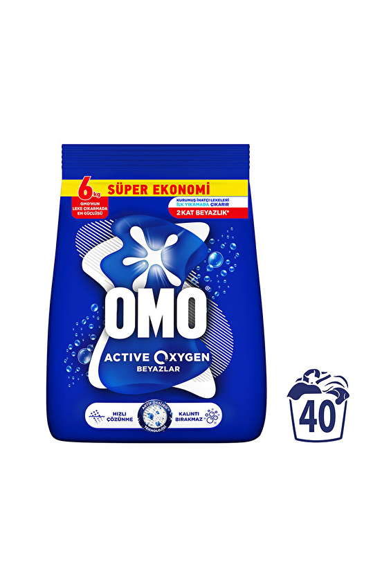 Omo 6 kg Active Oxygen Toz Deterjan Beyaz