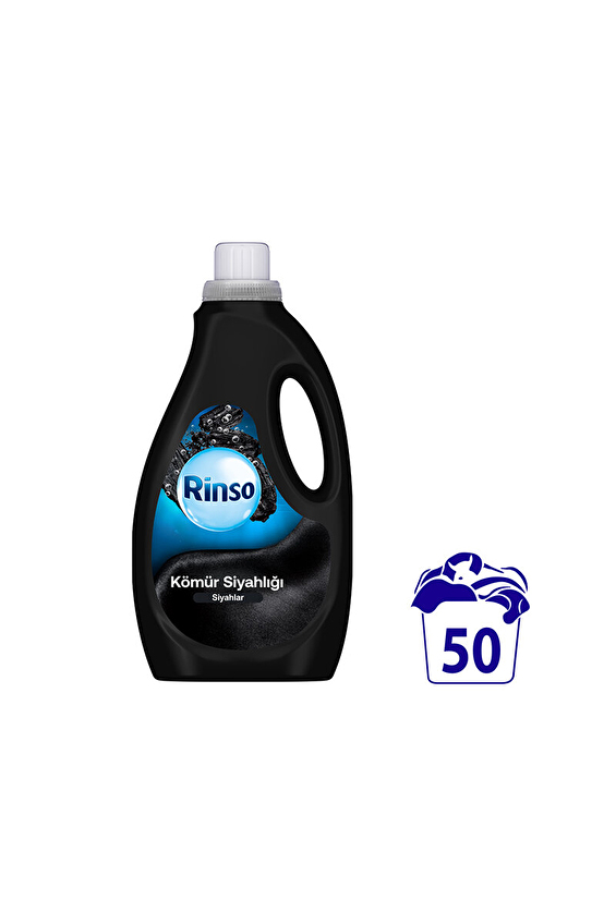 Rinso Sıvı Bakım Deterjanı Kömür Siyahlığı 50 Yıkama 2500 ml