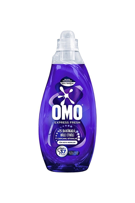 Omo Express Fresh Capcanlı Renkler Siyahlar Sıvı Bakım Deterjanı 1480 ml 37 Yıkama