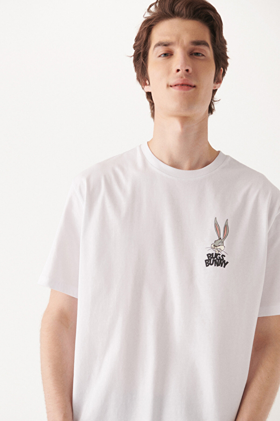 Mavi Erkek Tişört M0610636 620 Beyaz Mavi Erkek Tişört M0610636 620 Beyaz