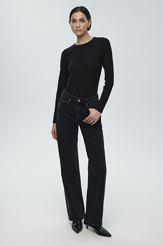 Mavi Wide Leg Kadın Victoria Kot Pantolon M101072 82298 Siyah Mavi Wide Leg Kadın Victoria Kot Pantolon M101072 82298 Siyah