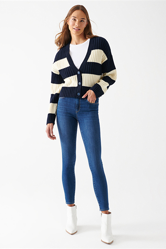 Mavi Skinny Fit Kadın Tess Kot Pantolon M100328 82232 Indıgo Mavi Skinny Fit Kadın Tess Kot Pantolon M100328 82232 Indıgo