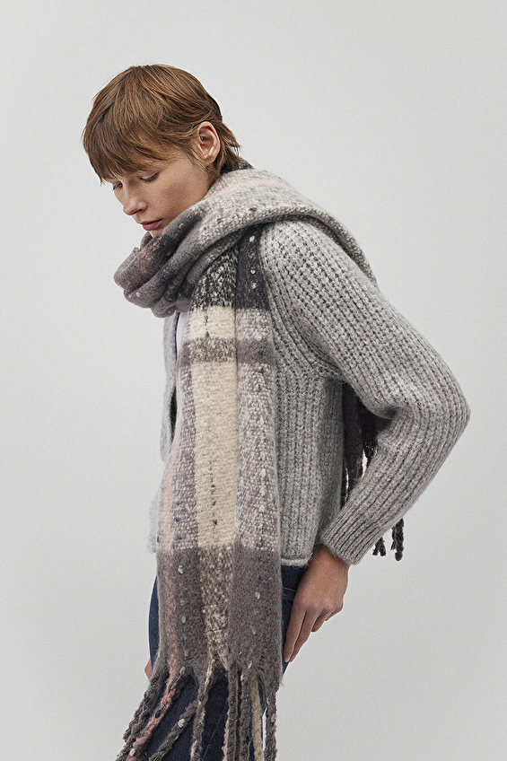 Mavi Kadın Atkı M1910697 Gri Mavi Kadın Atkı M1910697 Gri