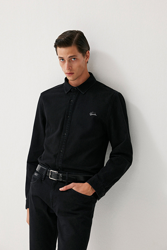 Mavi Erkek Kot Gömlek M0210496 82410 Siyah Mavi Erkek Kot Gömlek M0210496 82410 Siyah