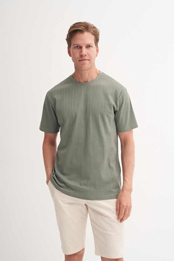 Cazador Regular Fit Bisiklet Yaka Erkek Tişört 25YCEEO04121 Açık haki Cazador Regular Fit Bisiklet Yaka Erkek Tişört 25YCEEO04121 Açık haki