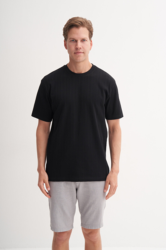 Cazador Regular Fit Bisiklet Yaka Erkek Tişört 25YCEEO04121 Siyah Cazador Regular Fit Bisiklet Yaka Erkek Tişört 25YCEEO04121 Siyah