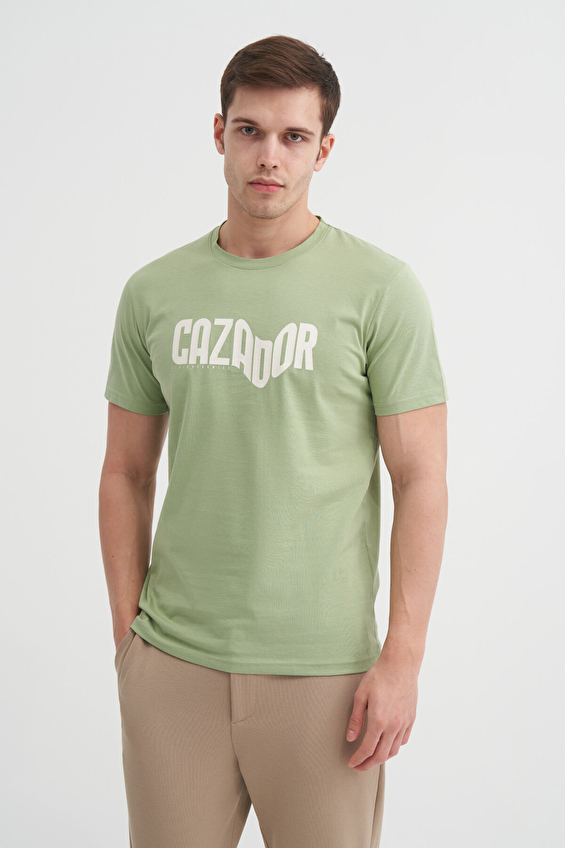 Cazador Slim Fit Bisiklet Yaka Erkek Tişört 25YCEEO04230 Yeşil Cazador Slim Fit Bisiklet Yaka Erkek Tişört 25YCEEO04230 Yeşil