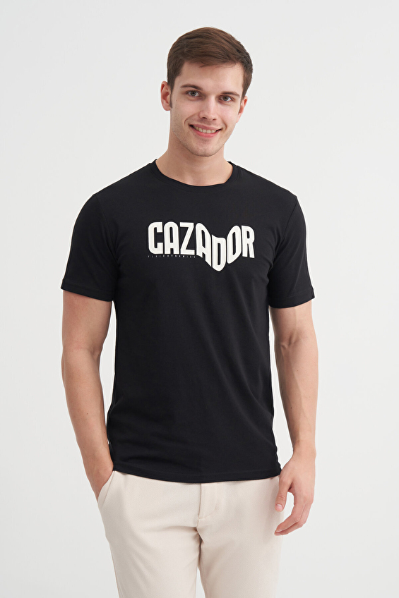 Cazador Slim Fit Bisiklet Yaka Erkek Tişört 25YCEEO04230 Siyah Cazador Slim Fit Bisiklet Yaka Erkek Tişört 25YCEEO04230 Siyah