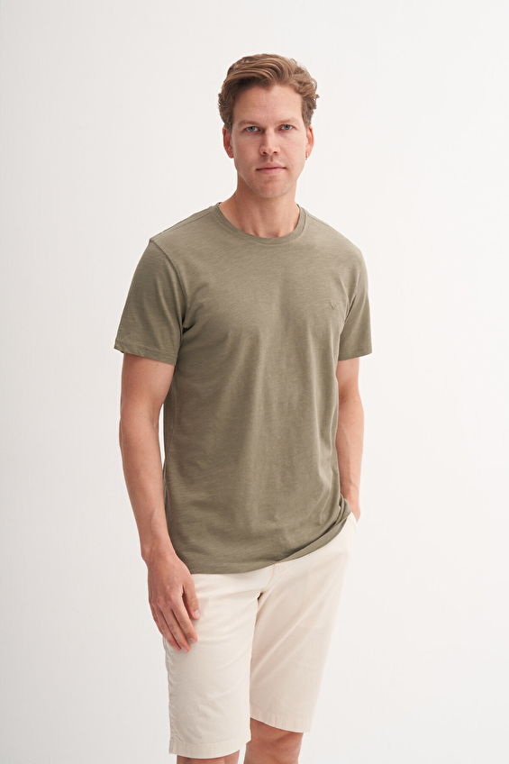 Cazador Slim Fit V Yaka Erkek Tişört 25YCEEO04602 Haki Cazador Slim Fit V Yaka Erkek Tişört 25YCEEO04602 Haki