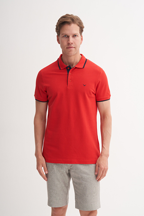 Cazador Polo Yaka Slim Fit Erkek Tişört 25YCEEO04614 Kırmızı Cazador Polo Yaka Slim Fit Erkek Tişört 25YCEEO04614 Kırmızı