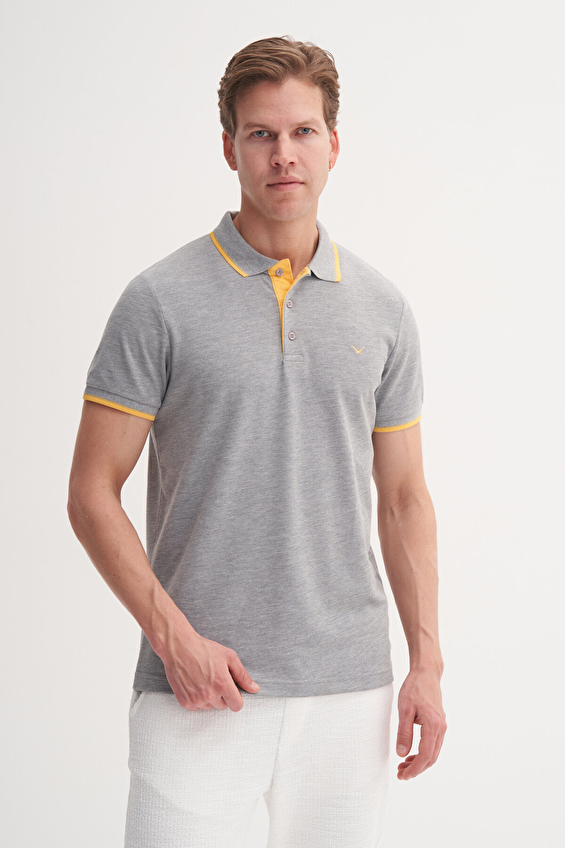 Cazador Polo Yaka Slim Fit Erkek Tişört 25YCEEO04614 Gri melanj Cazador Polo Yaka Slim Fit Erkek Tişört 25YCEEO04614 Gri melanj