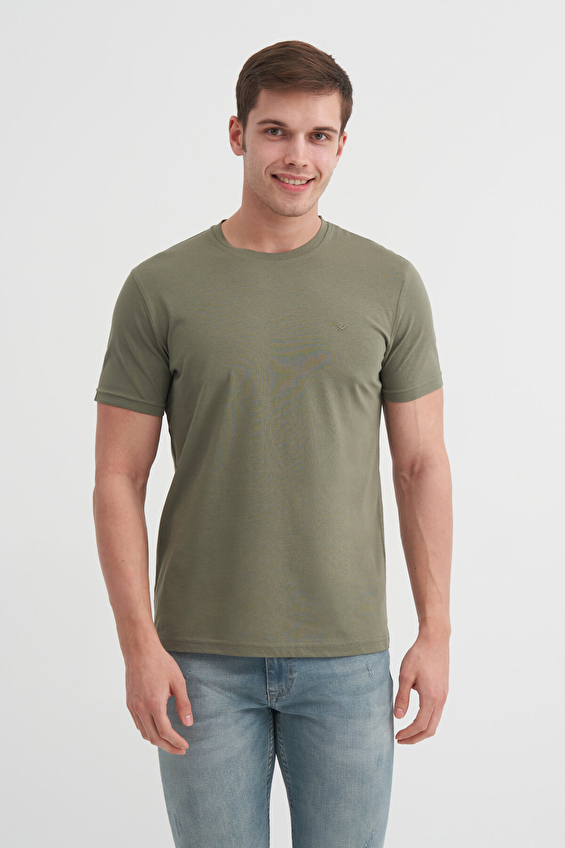 Cazador Slim Fit Bisiklet Yaka Erkek Tişört 25YCEEO04623 Haki Cazador Slim Fit Bisiklet Yaka Erkek Tişört 25YCEEO04623 Haki