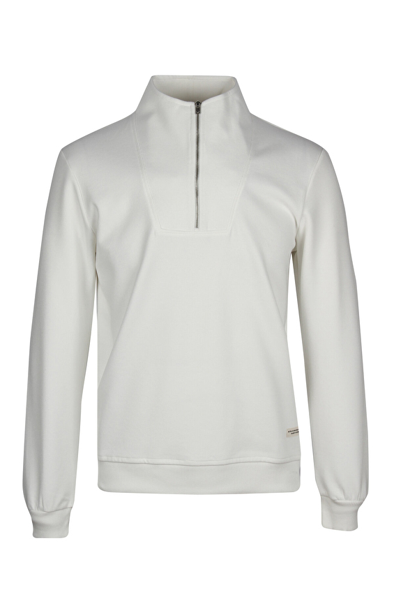 Cazador Regular Fit Erkek Sweatshırt 53075 Ekru Cazador Regular Fit Erkek Sweatshırt 53075 Ekru