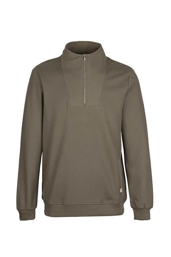 Cazador Regular Fit Erkek Sweatshırt 53075 Haki Cazador Regular Fit Erkek Sweatshırt 53075 Haki