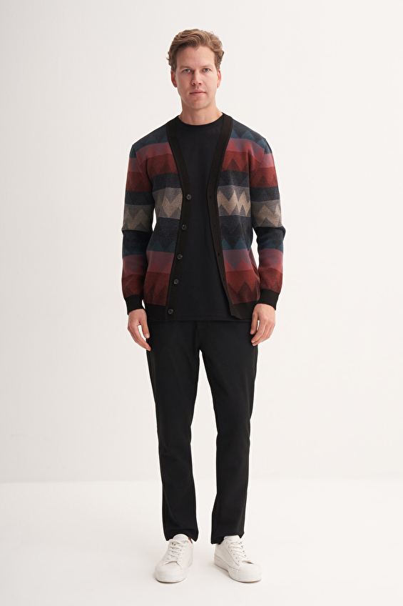 Cazador Regular Fit Erkek Hırka 33140 Siyah Cazador Regular Fit Erkek Hırka 33140 Siyah