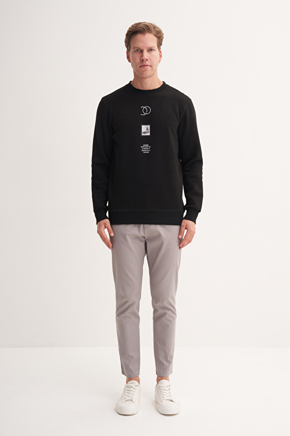 Cazador Regular Fit Erkek Sweatshırt 53610 Siyah Cazador Regular Fit Erkek Sweatshırt 53610 Siyah