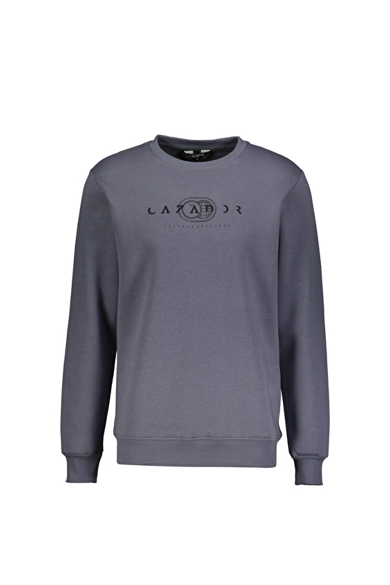 Cazador Regular Fit Erkek Sweatshırt 53625 Koyu gri Cazador Regular Fit Erkek Sweatshırt 53625 Koyu gri