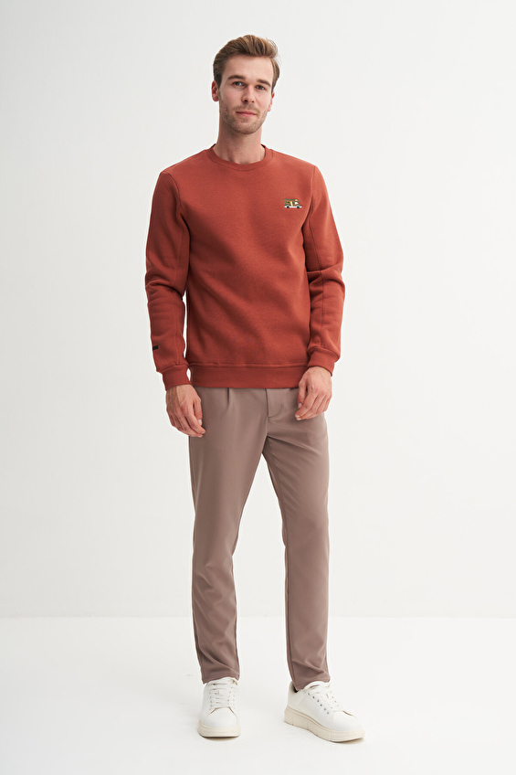 Cazador Regular Fit Erkek Sweatshırt 53825 Kiremit Cazador Regular Fit Erkek Sweatshırt 53825 Kiremit