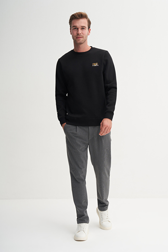 Cazador Regular Fit Erkek Sweatshırt 53825 Siyah Cazador Regular Fit Erkek Sweatshırt 53825 Siyah