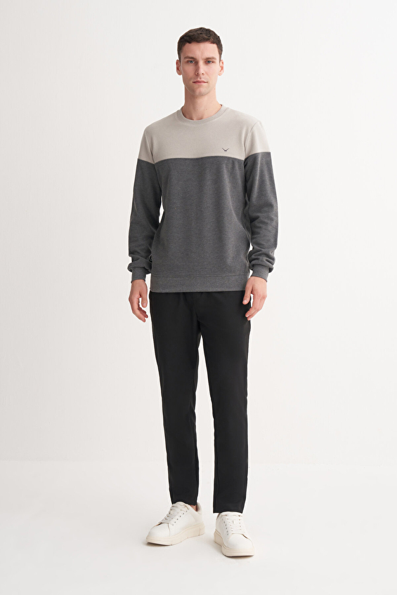 Cazador Slim Fit Erkek Sweatshırt 56420 Gri Cazador Slim Fit Erkek Sweatshırt 56420 Gri