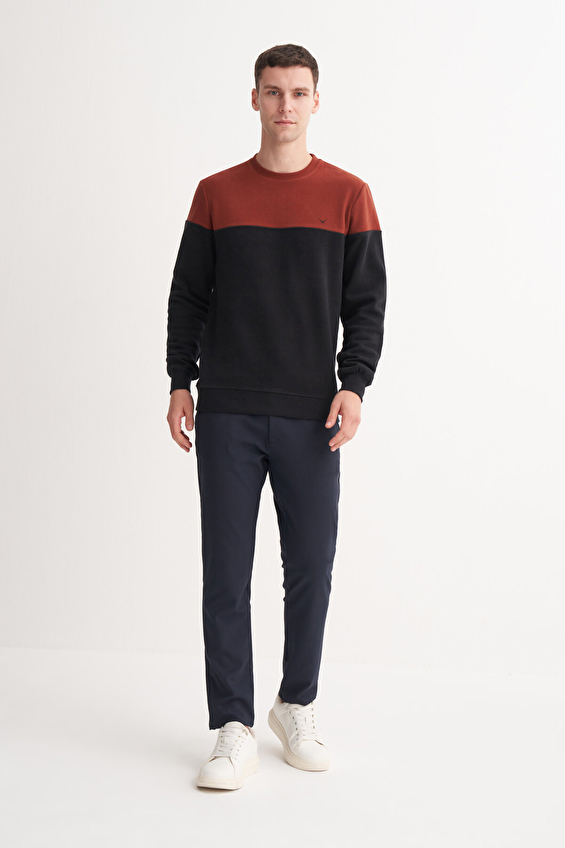 Cazador Slim Fit Erkek Sweatshırt 56420 Kiremit Cazador Slim Fit Erkek Sweatshırt 56420 Kiremit