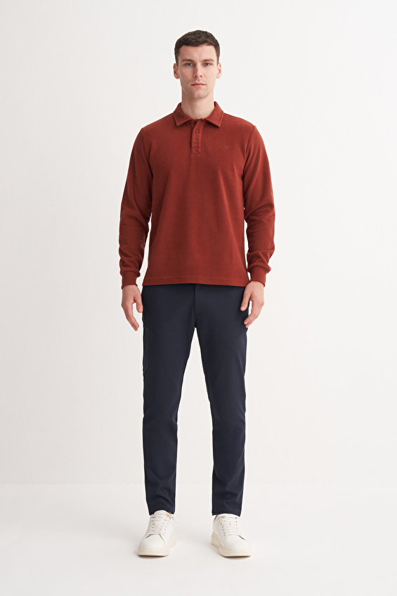 Cazador Slim Fit Erkek Sweatshırt 56460 Kiremit Cazador Slim Fit Erkek Sweatshırt 56460 Kiremit