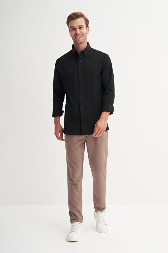 Cazador Regular Fit Erkek Gömlek 23145 Siyah Cazador Regular Fit Erkek Gömlek 23145 Siyah