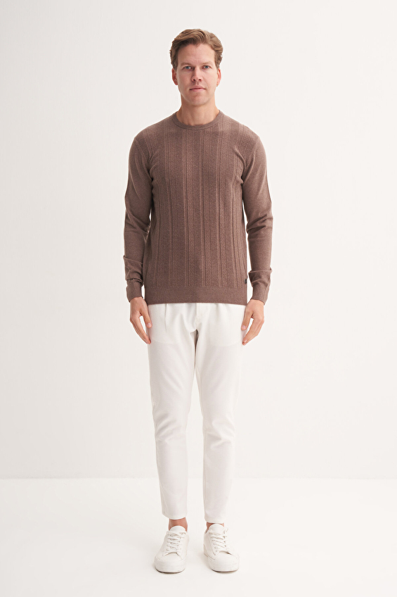 Cazador Slim Fit Erkek Kazak 33110 Kahve Cazador Slim Fit Erkek Kazak 33110 Kahve