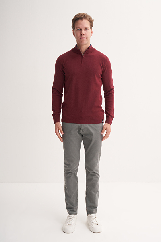 Cazador Slim Fit Erkek Kazak 33250 Bordo Cazador Slim Fit Erkek Kazak 33250 Bordo