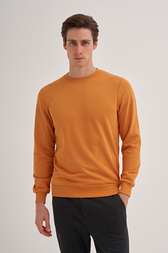 Cazador Slim Fit Erkek Sweatshırt 56100 Safran Cazador Slim Fit Erkek Sweatshırt 56100 Safran