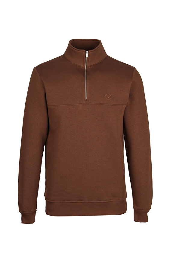 Cazador Slim Fit Erkek Sweatshırt 56180 Kahve Cazador Slim Fit Erkek Sweatshırt 56180 Kahve