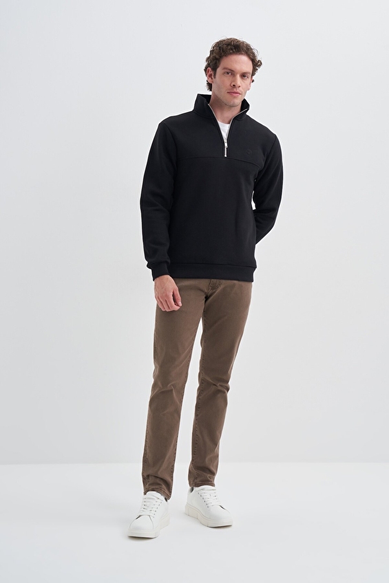 Cazador Slim Fit Erkek Sweatshırt 56180 Siyah Cazador Slim Fit Erkek Sweatshırt 56180 Siyah