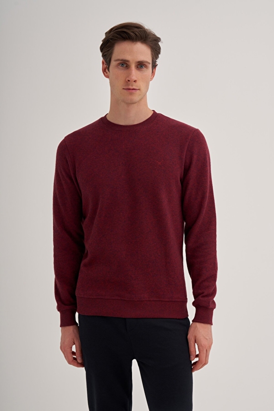 Cazador Slim Fit Erkek Sweatshırt 56210 Bordo Cazador Slim Fit Erkek Sweatshırt 56210 Bordo