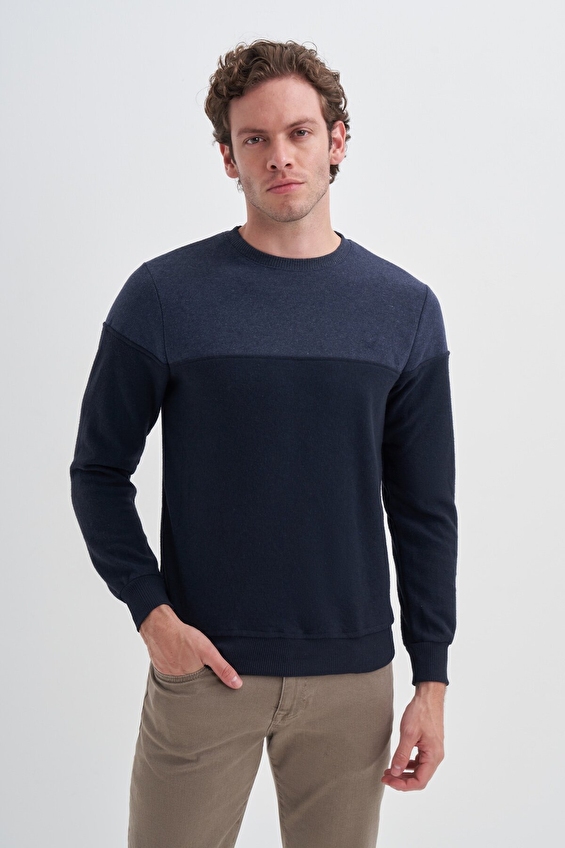 Cazador Slim Fit Erkek Sweatshırt 56220 Lacivert Cazador Slim Fit Erkek Sweatshırt 56220 Lacivert