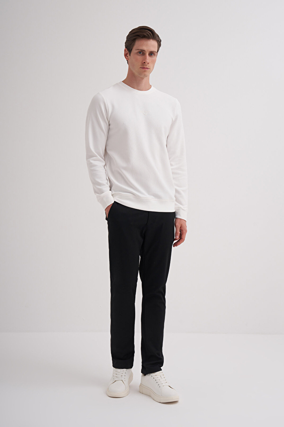 Cazador Slim Fit Erkek Sweatshırt 51520 Ekru Cazador Slim Fit Erkek Sweatshırt 51520 Ekru