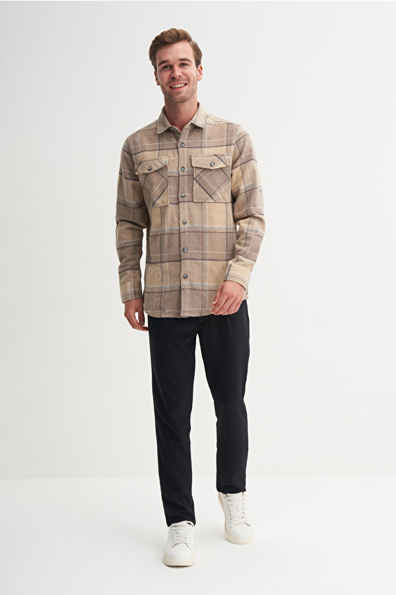Cazador Regular Fit Erkek Gömlek 20110 Bej Cazador Regular Fit Erkek Gömlek 20110 Bej