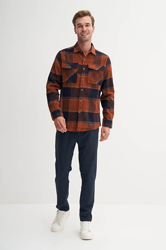 Cazador Regular Fit Erkek Gömlek 20110 Kiremit Cazador Regular Fit Erkek Gömlek 20110 Kiremit