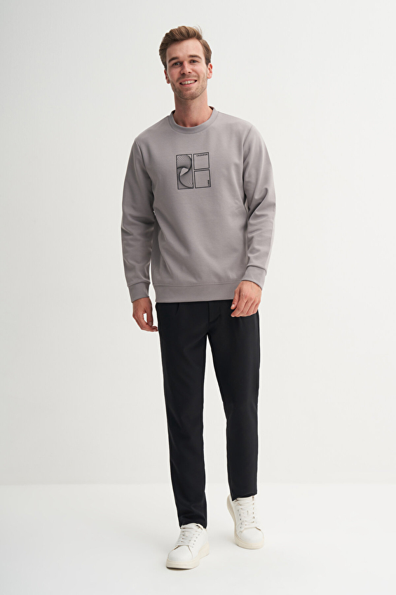 Cazador Regular Fit Erkek Sweatshırt 53290 Gri Cazador Regular Fit Erkek Sweatshırt 53290 Gri