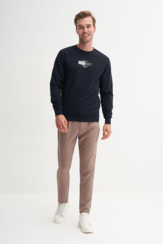 Cazador Slim Fit Erkek Sweatshırt 54160 Lacivert Cazador Slim Fit Erkek Sweatshırt 54160 Lacivert