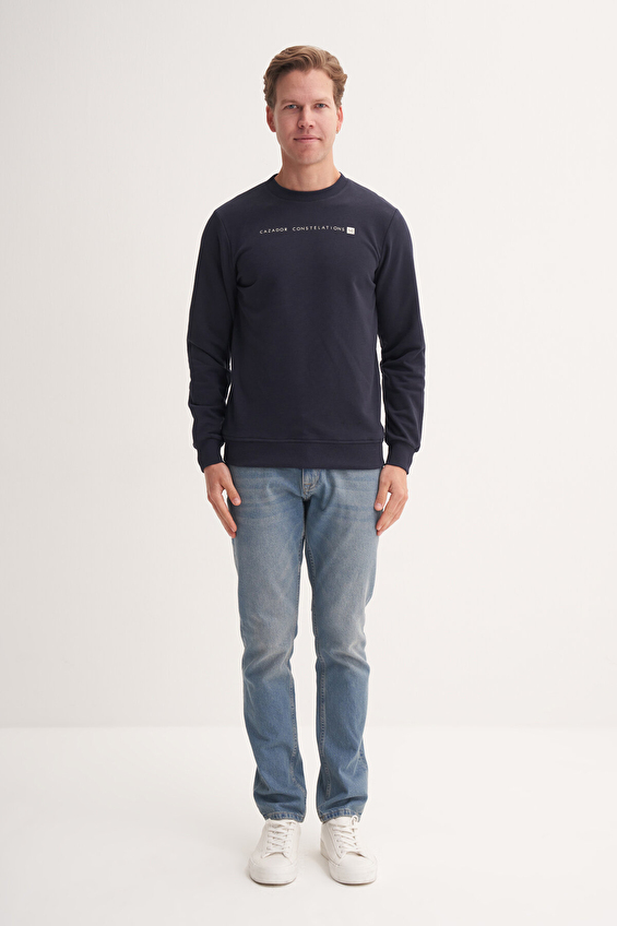 Cazador Slim Fit Erkek Sweatshırt 54165 Lacivert Cazador Slim Fit Erkek Sweatshırt 54165 Lacivert